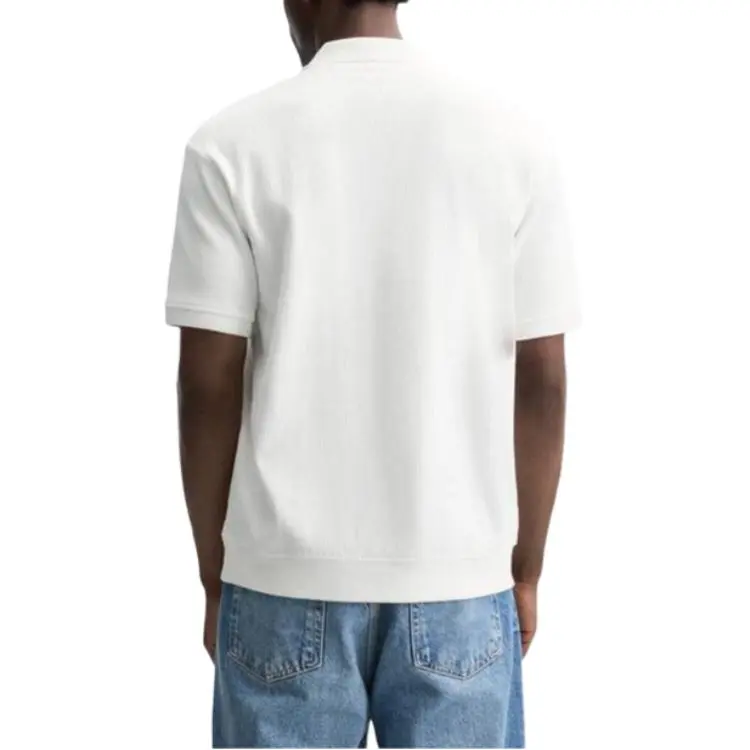 ZARA Polo Shirt Men's Frosted White-3