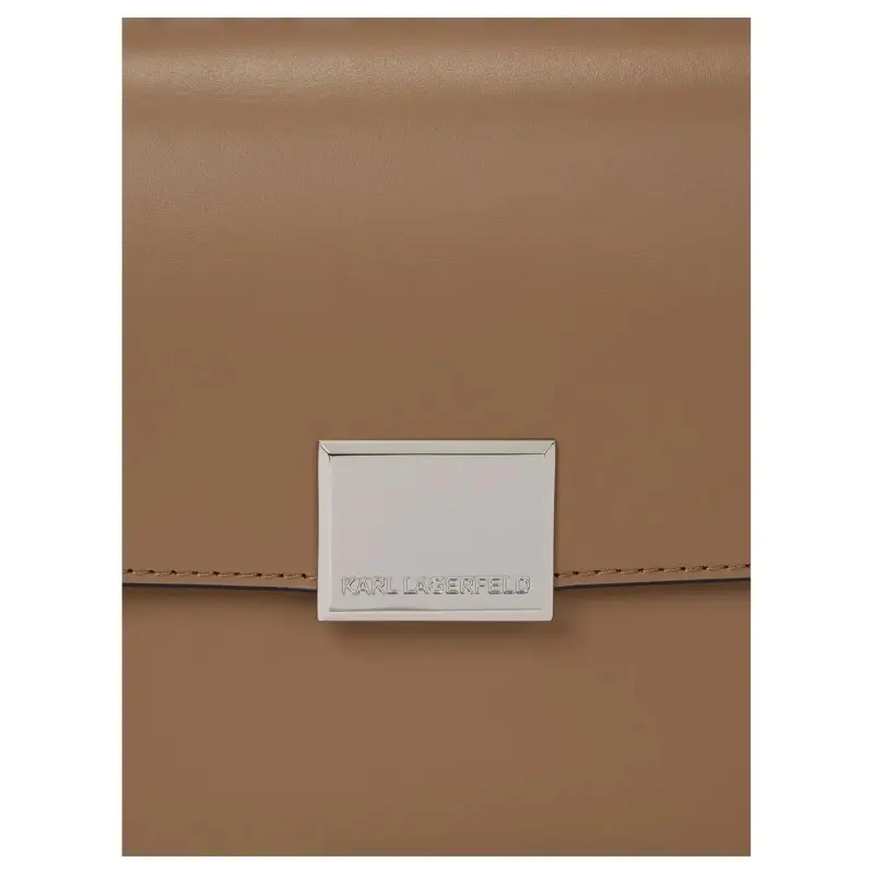 KARL LAGERFELD Calfskin Shoulder Bag Crossbody Bag Small Size Unisex Umber-4