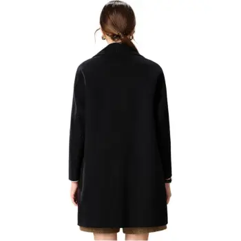 FENHONGMALI Coat Women's Deep Navy Blue