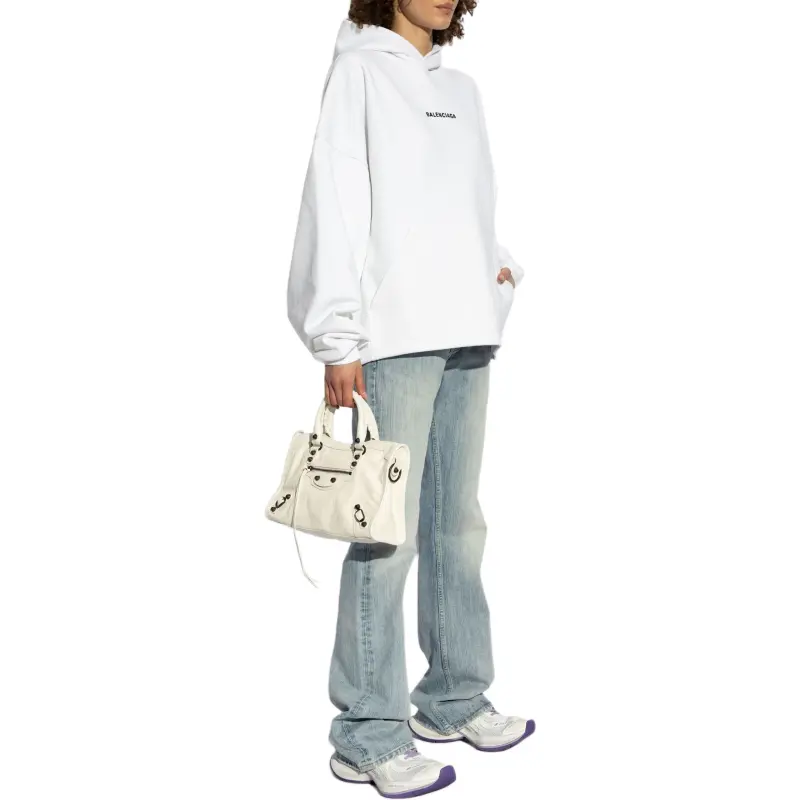 Balenciaga Logo Embroidered Hoodie-3