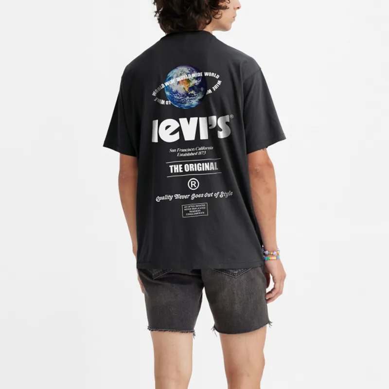 Levis T Shirts Men Black-3