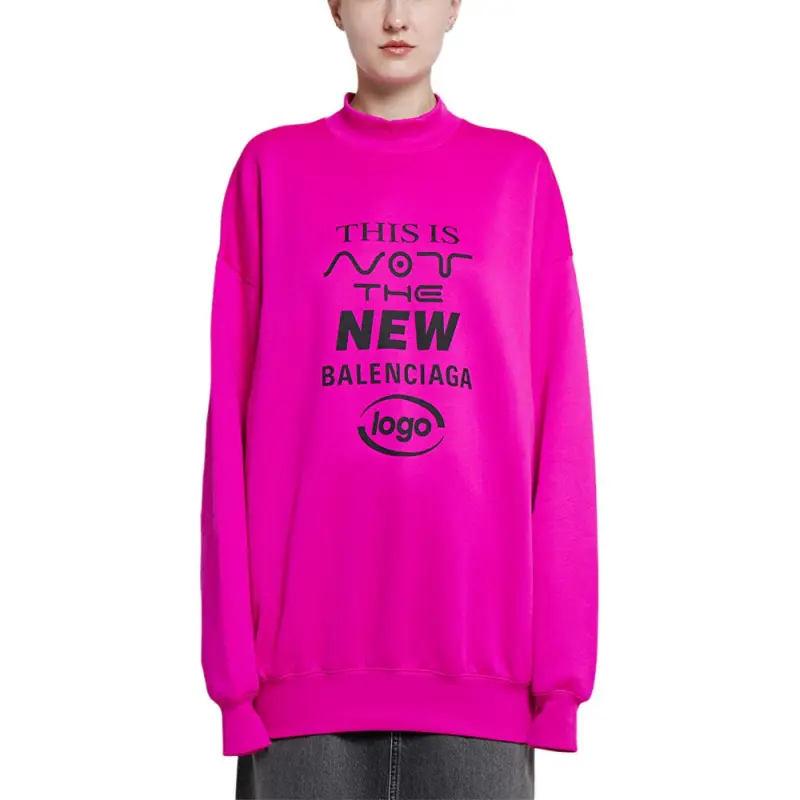 Balenciaga This Is Not Logo Sweatshirt Pink-2