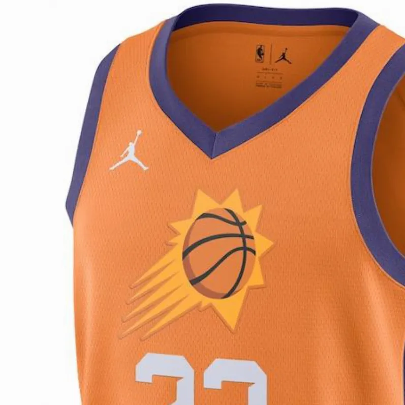 Jordan Basketball Jerseys Phoenix Suns Deandre Ayton Size 22 Men's Orange-4