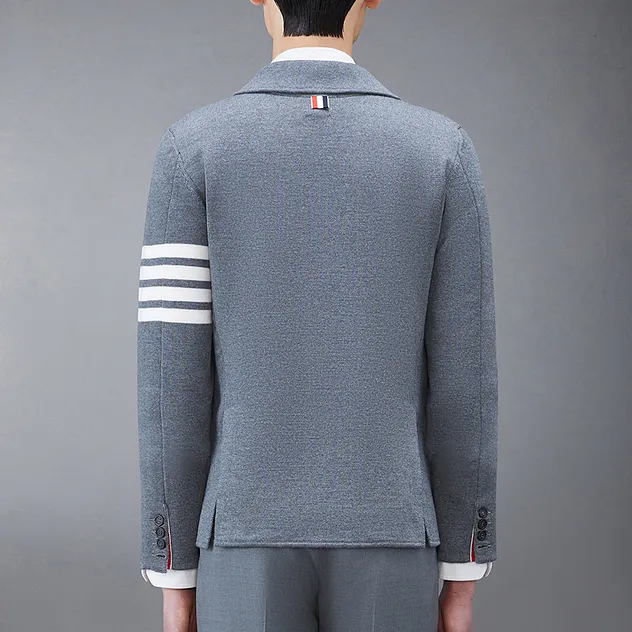 THOM BROWNE 4 Bar Knitted Blazer-4