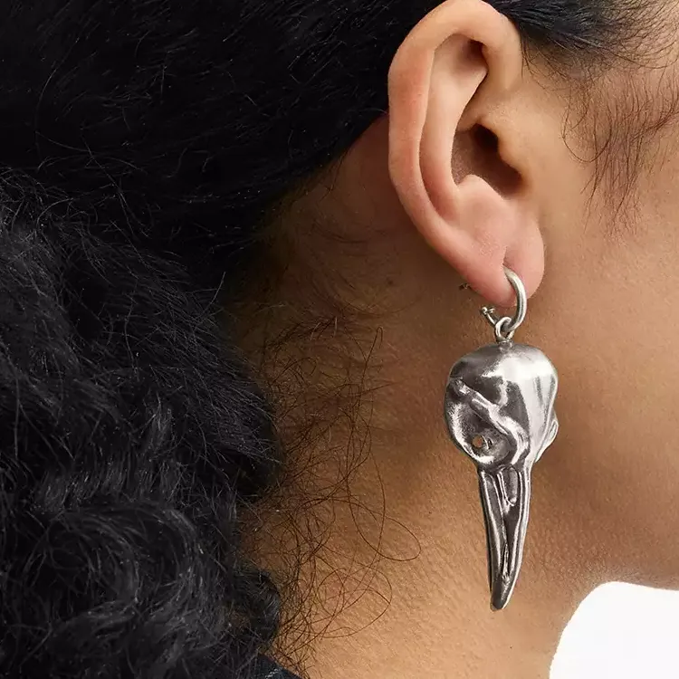 COACH Resin, Brass Plated, Titanium Earrings Women's Silver-2