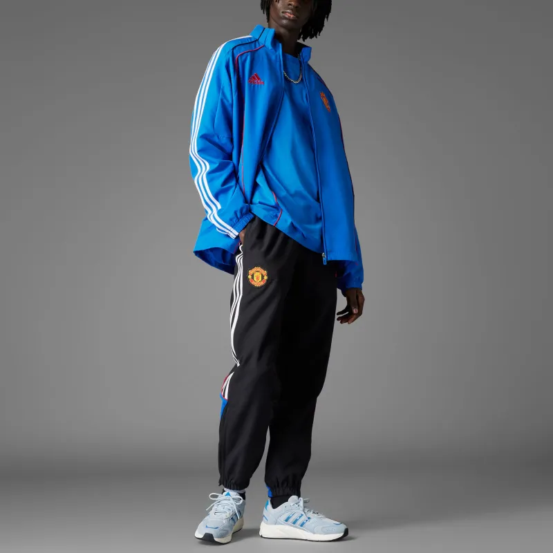 Adidas Manchester United Knitted Sweatpants Men's Black-3