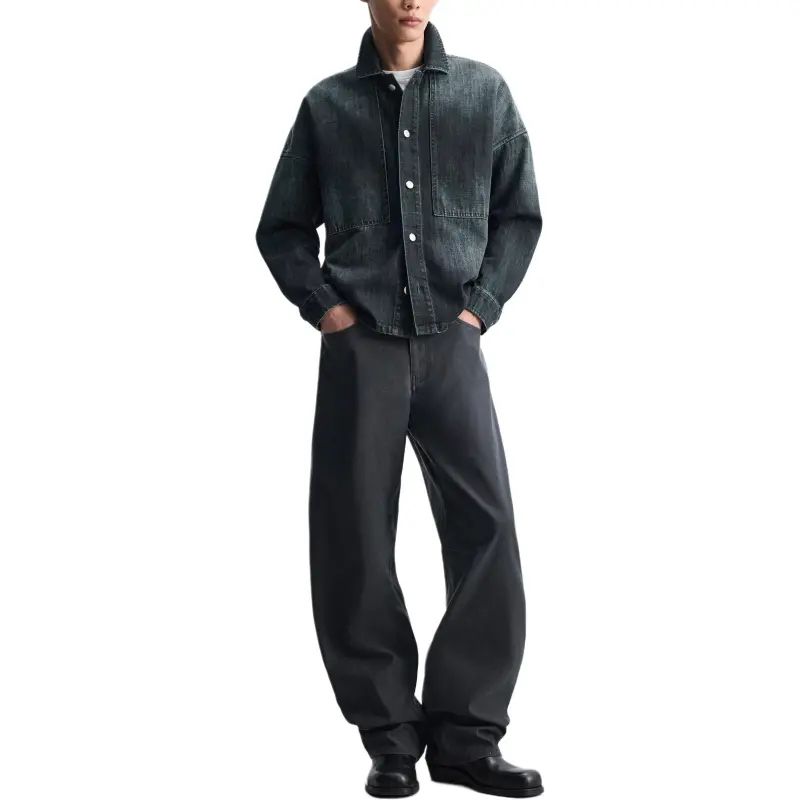 ZARA New Year Shirts Men Blue-5