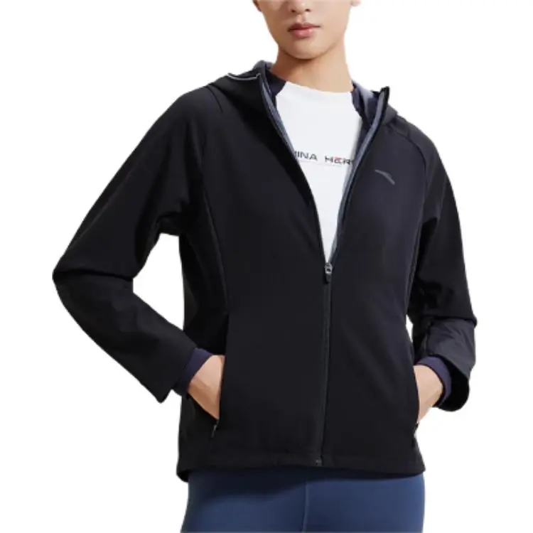 ANTA Running Collection Jackets Women's Black-4