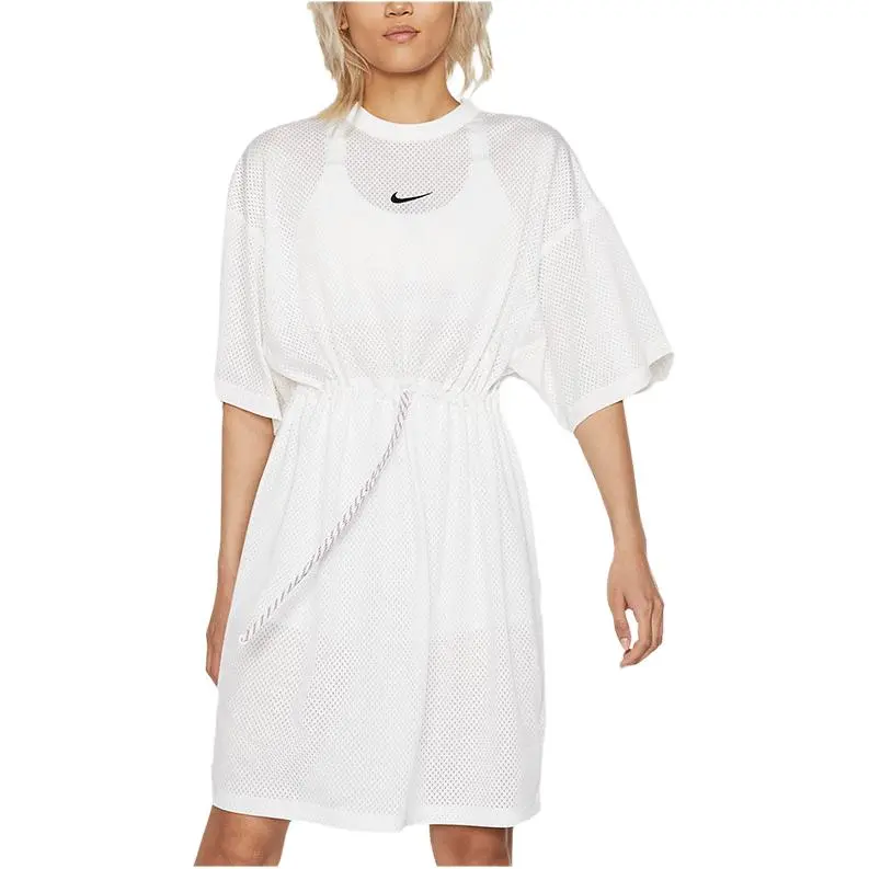 Nike Short Sleeved Dresses Women's White-2