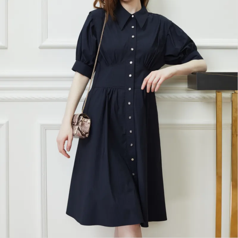 DKNY Short-Sleeved Dresses Women's Navy Blue-5