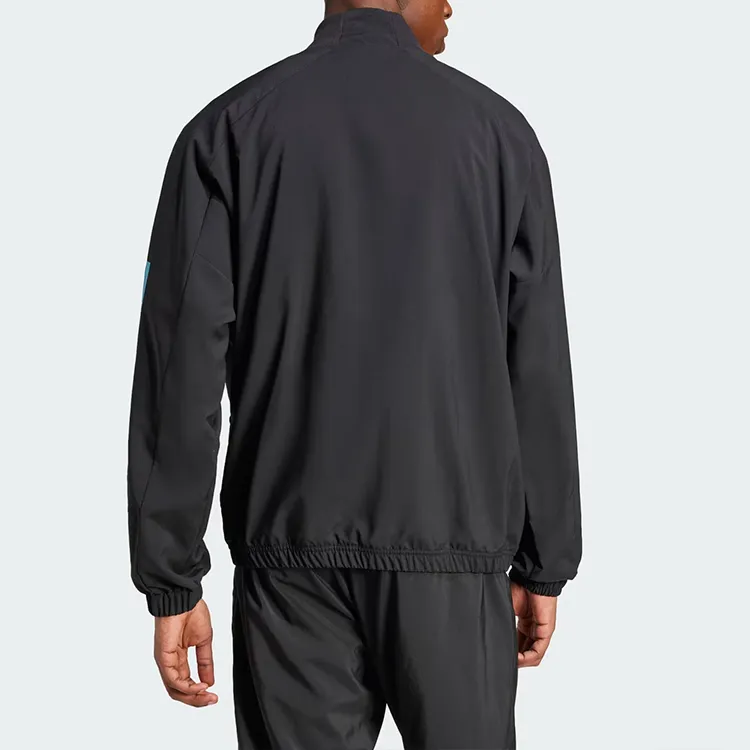 Adidas Track Jacket Men's Black/Bright Cyan-1