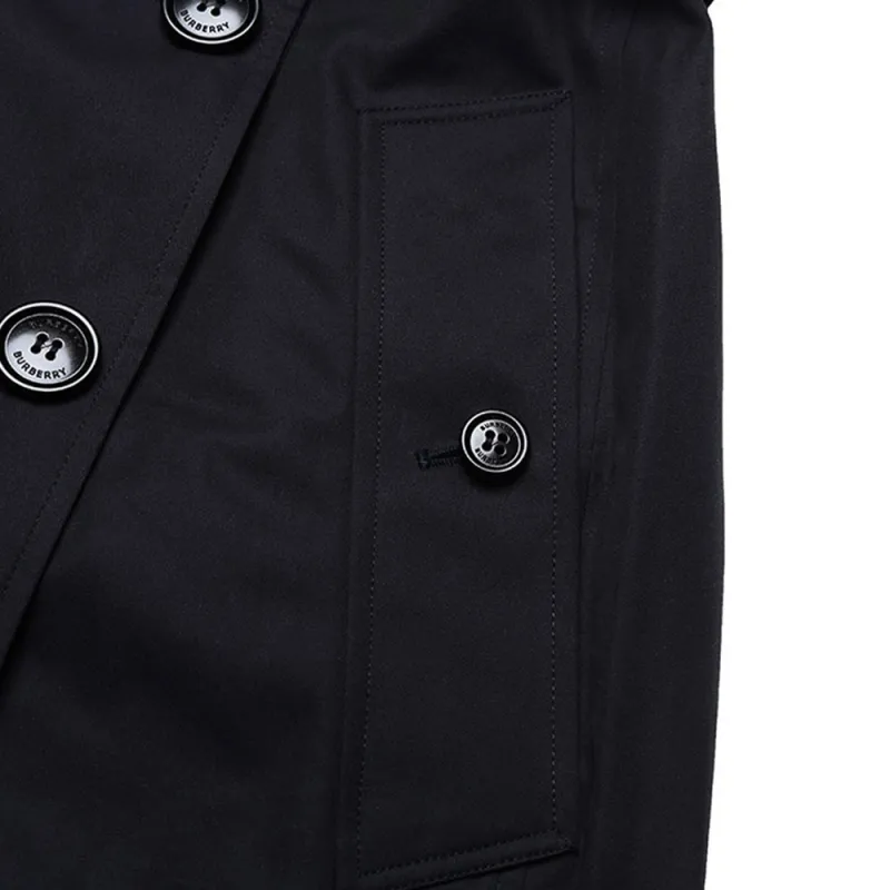 Burberry Trench Coats Women's Navy Blue-8