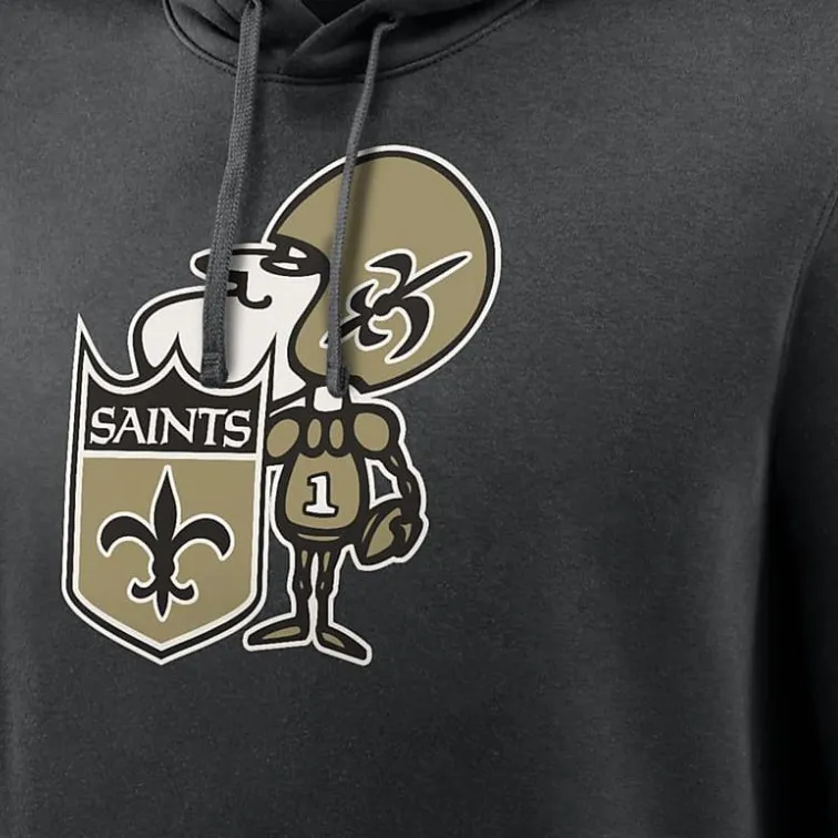 Nike New Orleans Saints Rewind Club Logo Men's Nike Nfl Pullover Hoodie-2
