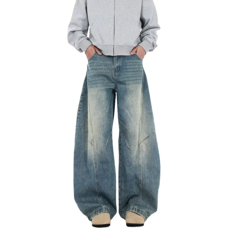 VINMUK Jeans Unisex Washed Blue-5