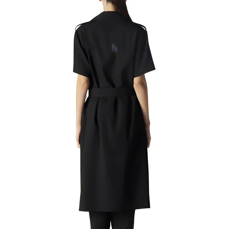 Yohji Yamamoto Trench Coat Women's Black-3