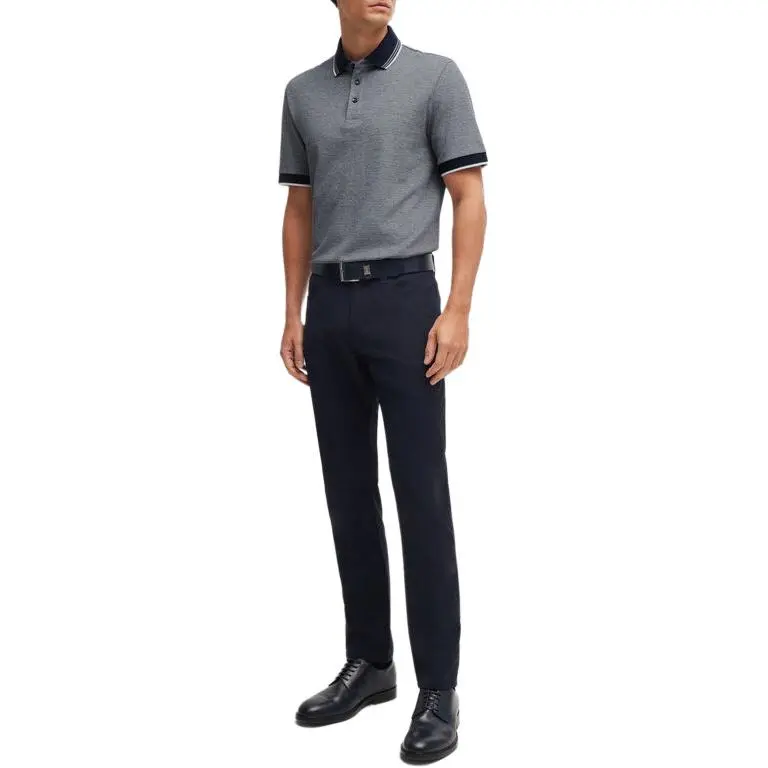 HUGO BOSS Logo Embroidered Short Sleeved Polo Shirt-3