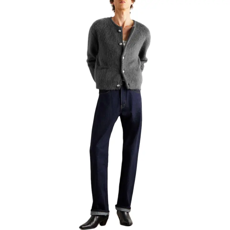 CELINE Cardigan Jacket In Brushed Mohair-2