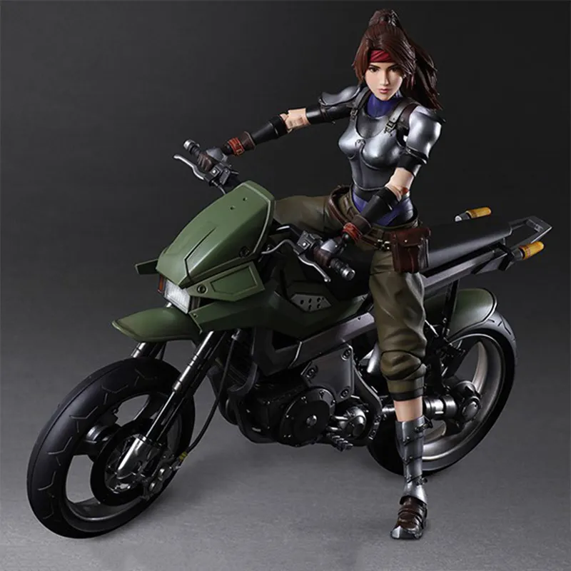 SQUARE ENIX Play Arts Kai Final Fantasy 7 Remake Jessie And Motorcycle Set Action Figures-3