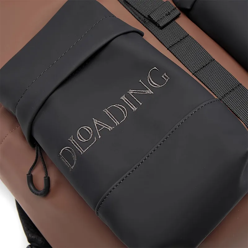 LiNing Polyurethane Backpack Regular Unisex Umber & Black-7