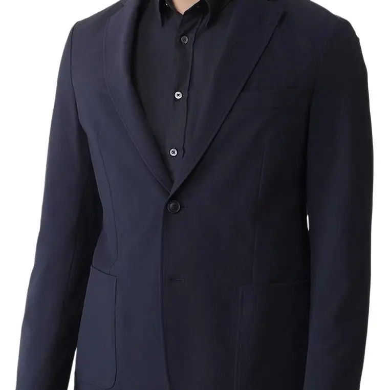 HUGO BOSS Slim Fit Jacket In Wrinkle Resistant Jackets & Coats Men's Dark Blue-6