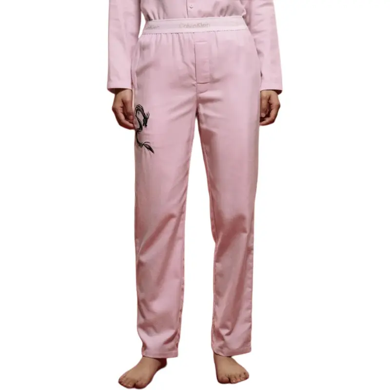 CALVIN KLEIN Pajama Pants Women's Velour Pink-2