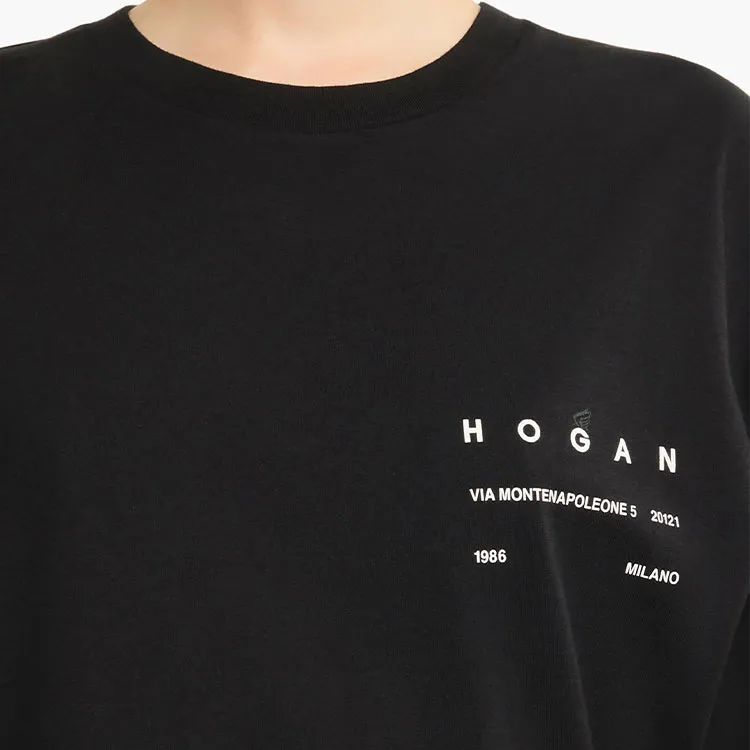 HOGAN Logo Printed Crewneck T Shirt-4