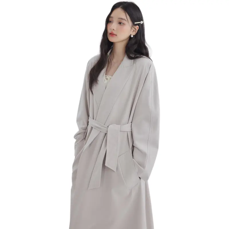 DEAR DEER PUFF Trench Coat Women's White-2
