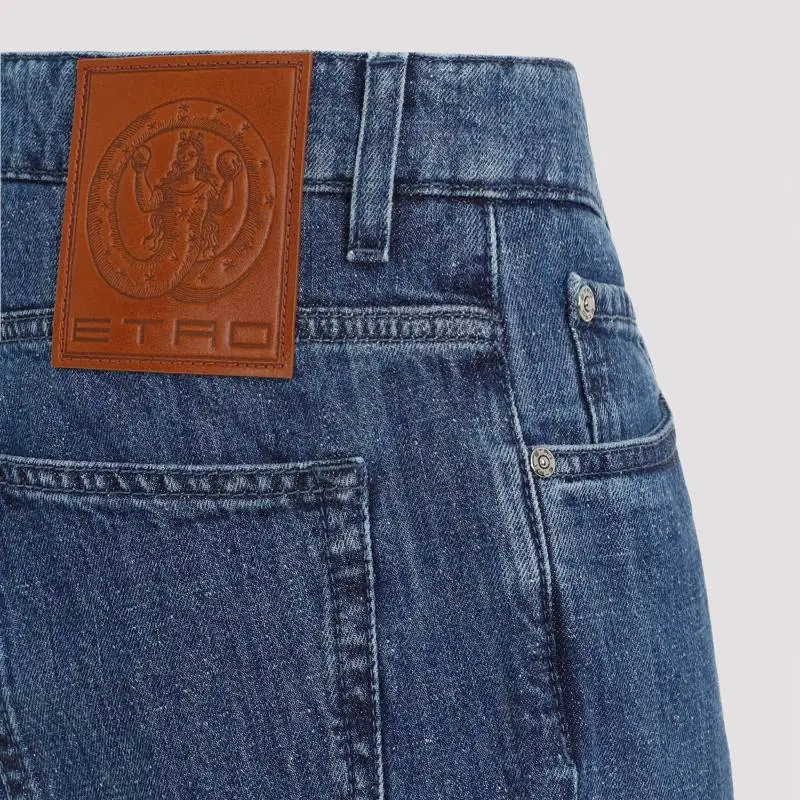 ETRO Straight Leg Slim Cut Jeans-4