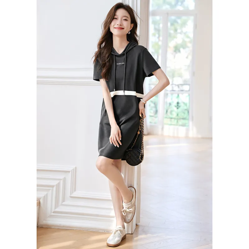 Mo Han Yi Mei Short Sleeved Dress Women's Premium Gray-1
