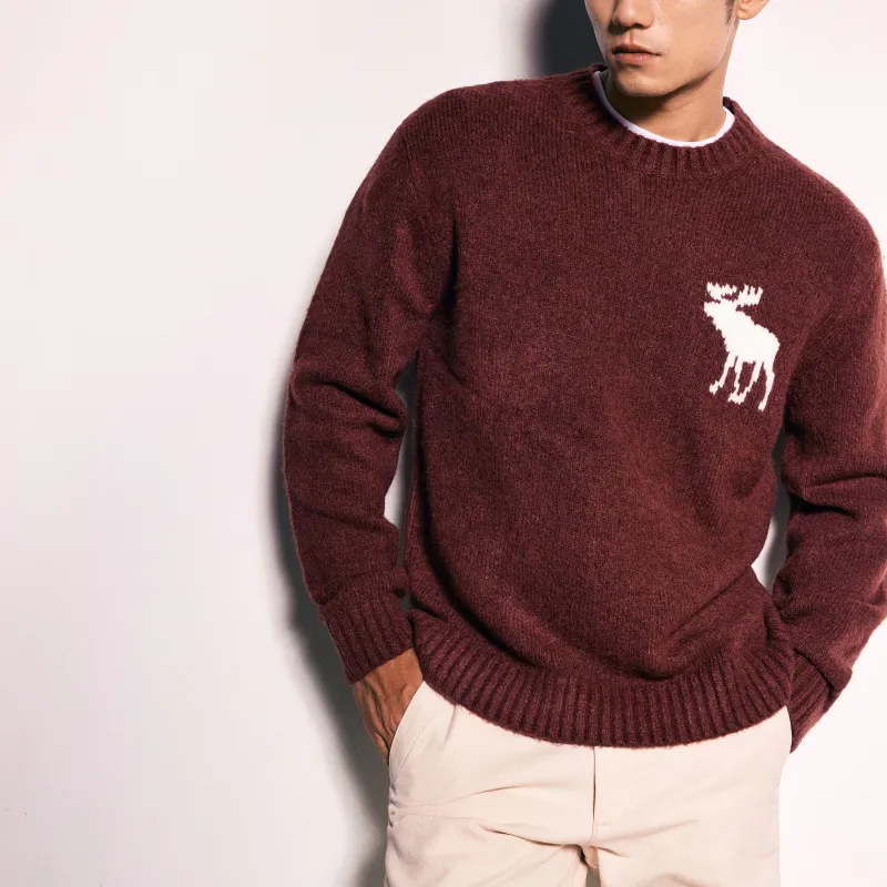 Abercrombie＆Fitch Sweater Unisex Brick Red-3
