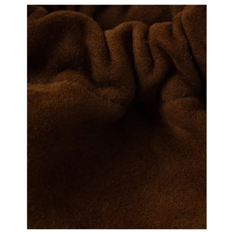 PRADA Suede One Shoulder Handbags Mini Women's Cocoa Brown-4
