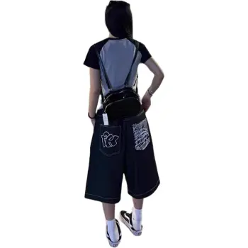 KVIV Denim Shorts Men Black-
