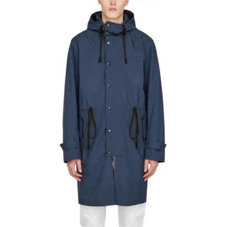 FERRAGAMO FW24 Trench Coat Men's Midnight Blue-1