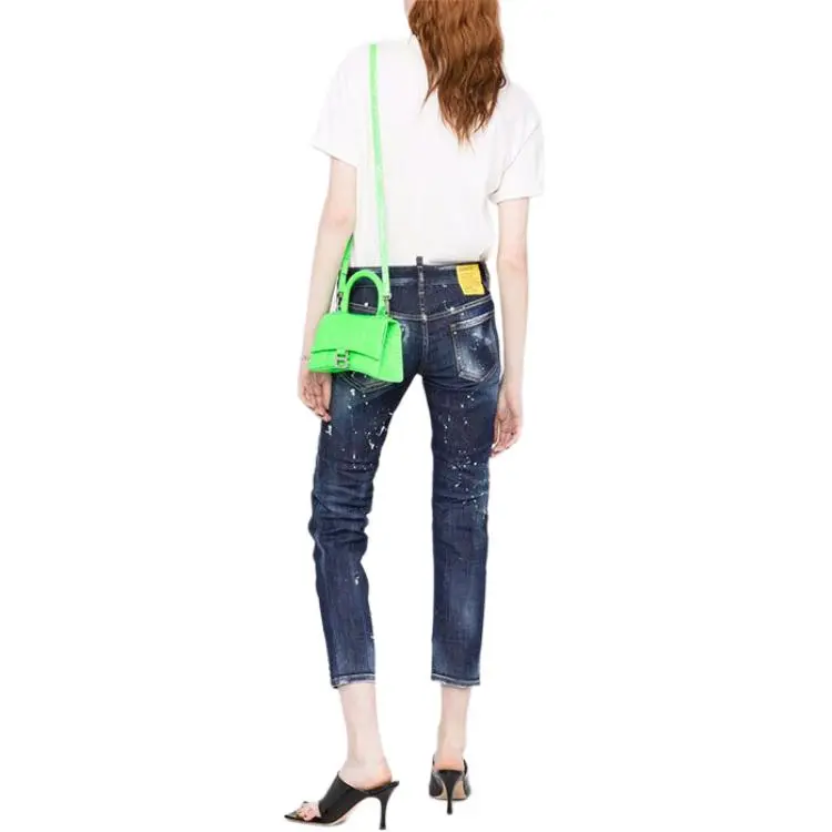 DSQUARED 2 Distressed Paint Splatter Cropped Jeans-4