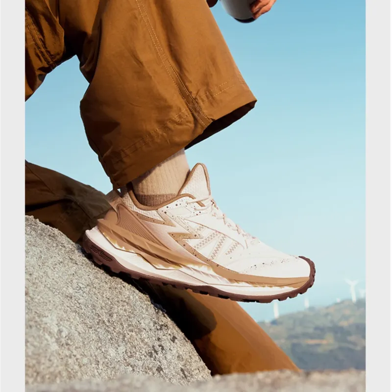 361° Cushioning Anti Slip And Wear Resistant Low Top Casual Trail Running Running Shoes Men's Beige Brown-2