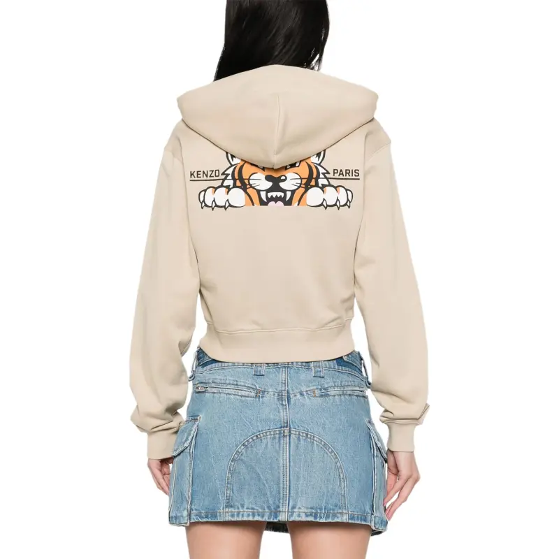 KENZO Happy Tiger Cropped Hoodie-2