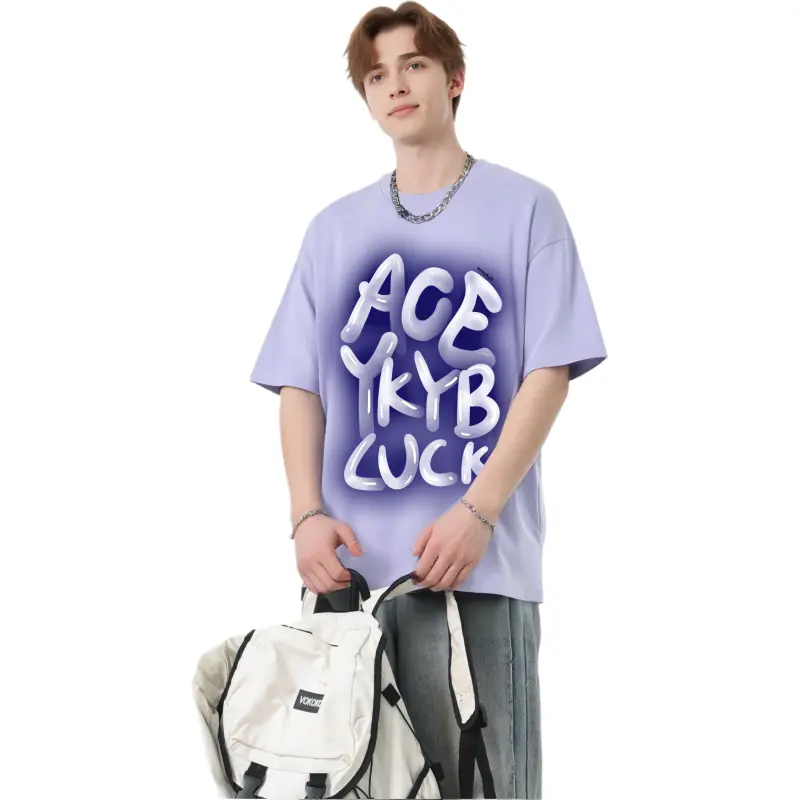 YK&YB T Shirts Unisex Lavender Purple-3