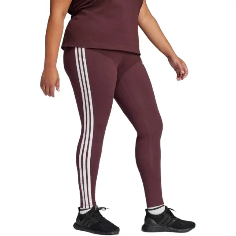 Adidas Free Shipping With AdiClub Essentials 3 Stripes Cotton Leggings Plus Size-3