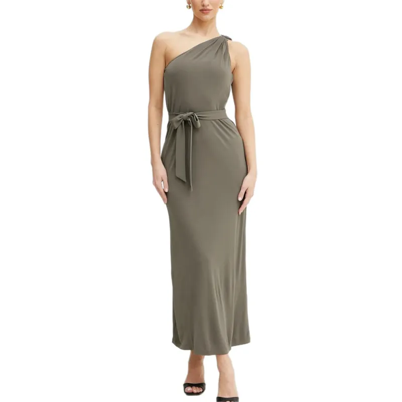 MaxMara Sleeveless Dress Women's Khaki Green-2