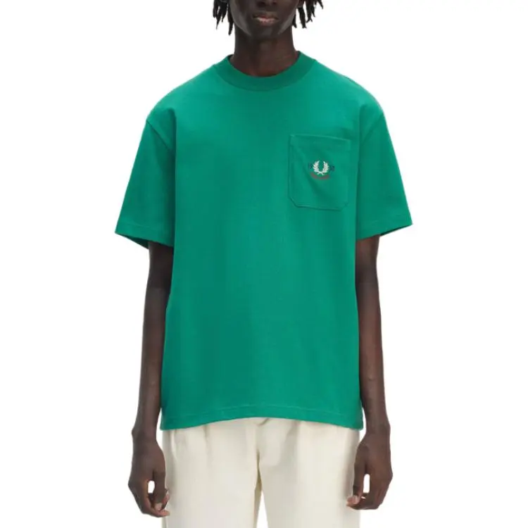 FRED PERRY T Shirts Men Green-3