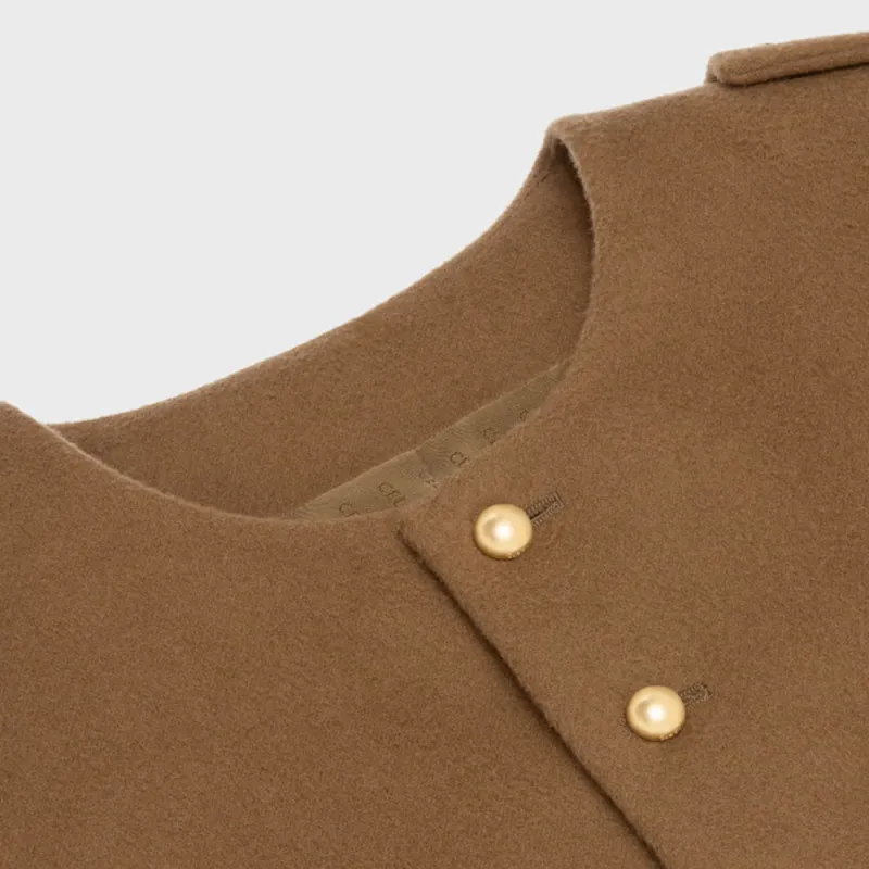 CELINE Cropped Coats Women's Umber-2