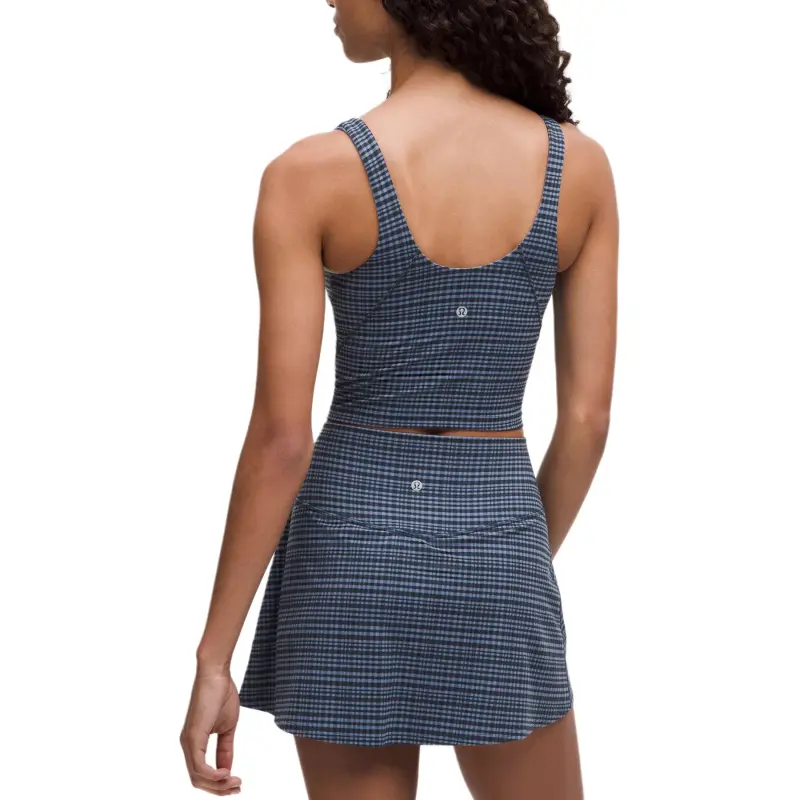 Lululemon Align™Nulu™ Yoga Tank Top Women's Washed Blue Plaid-1