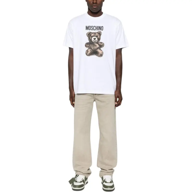 MOSCHINO Teddy Bear Printed Crewneck T Shirt-2
