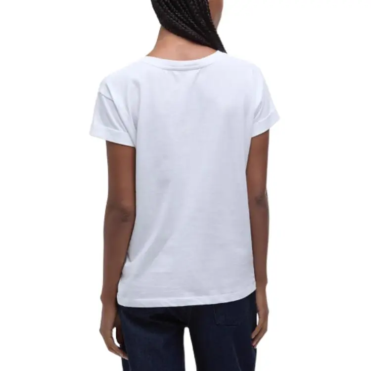 BARBOUR SS25 Drop Shoulder Sleeve T Shirt Women's White-3