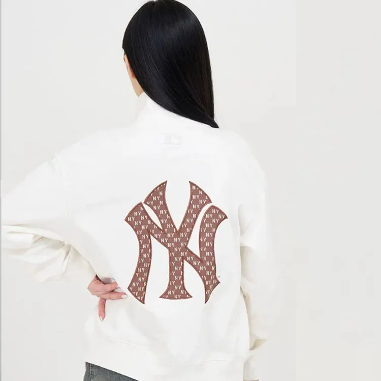 MLB New York Yankees Sweatshirt Unisex Cream-4