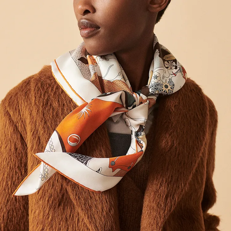 HERMES Silk Scarves Unisex Multicolor-1