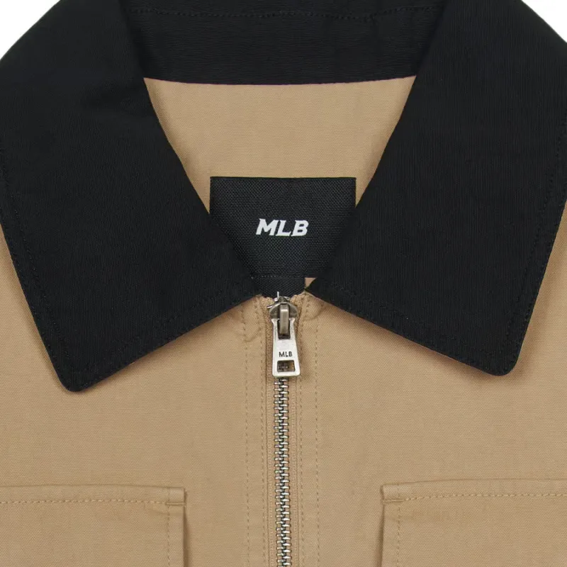 MLB Boston Red Sox Jacket Unisex Beige Yellow-3