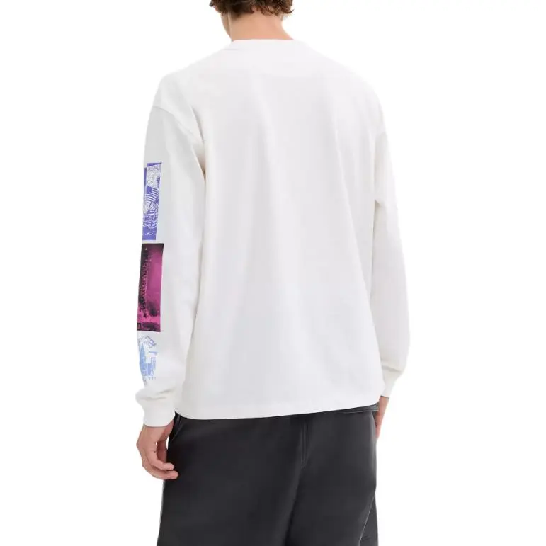 COACH Graphic Long Sleeve In Organic Cotton T Shirt Unisex White-3