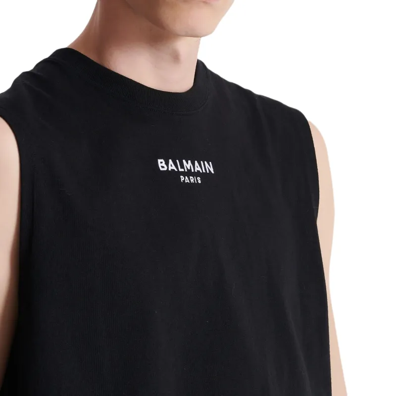 BALMAIN Logo embroidered Tank Top-6