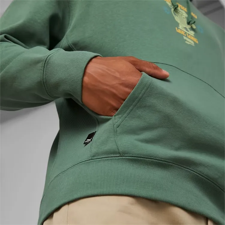 PUMA Downtown Graphic Sweatshirt Men's Green-4